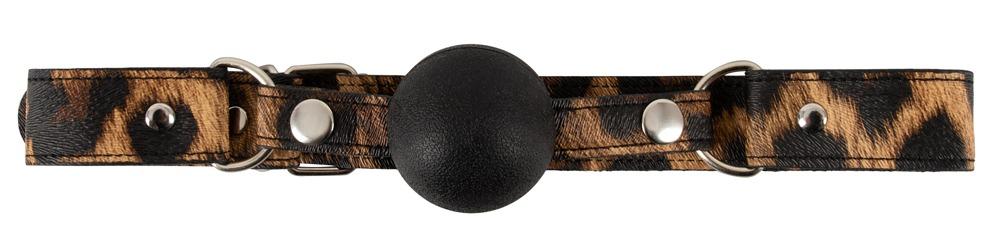 Excellent Power Silicone Gag Ball, leopard print