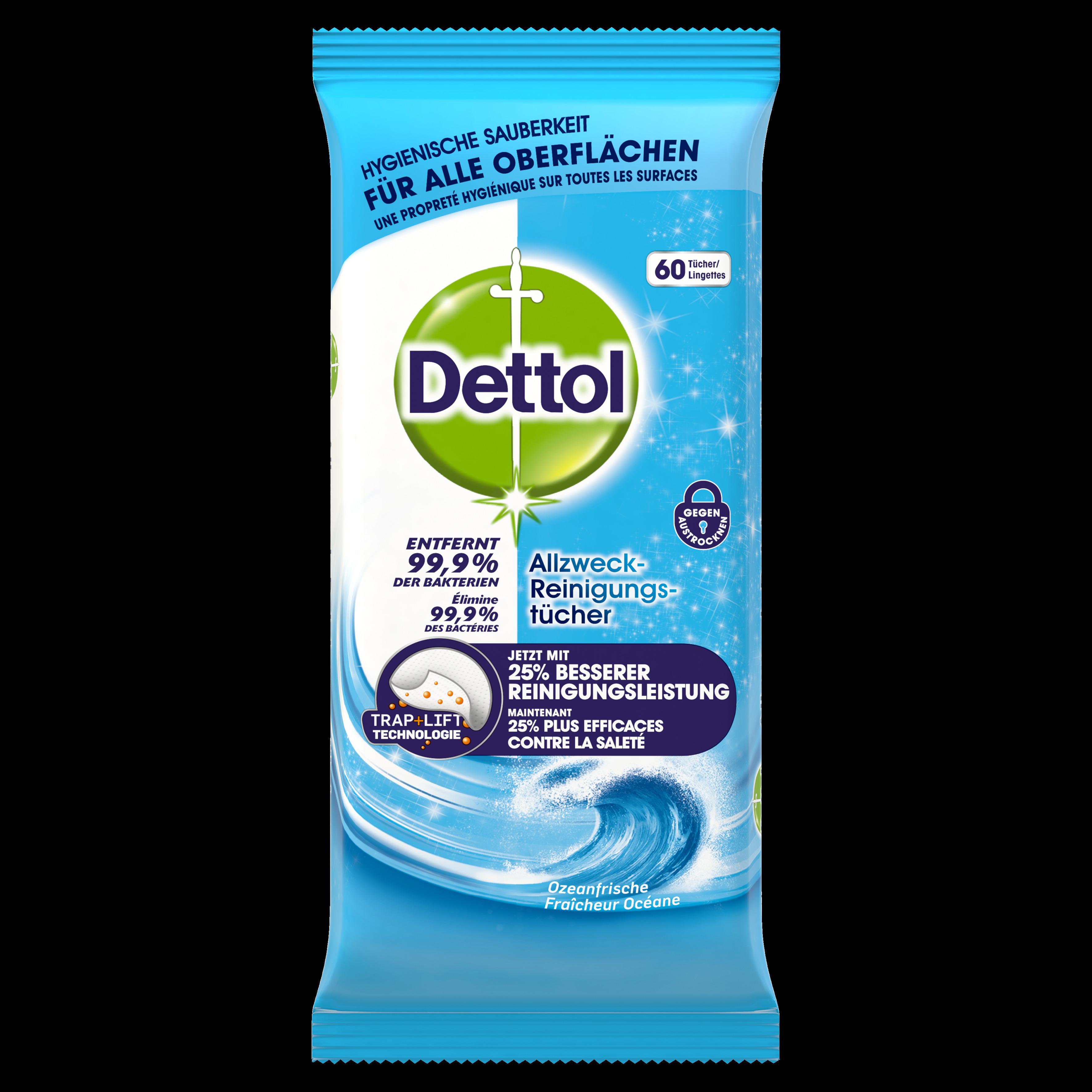 Dettol Allzweck-Reinigungstücher Ozeanfrische