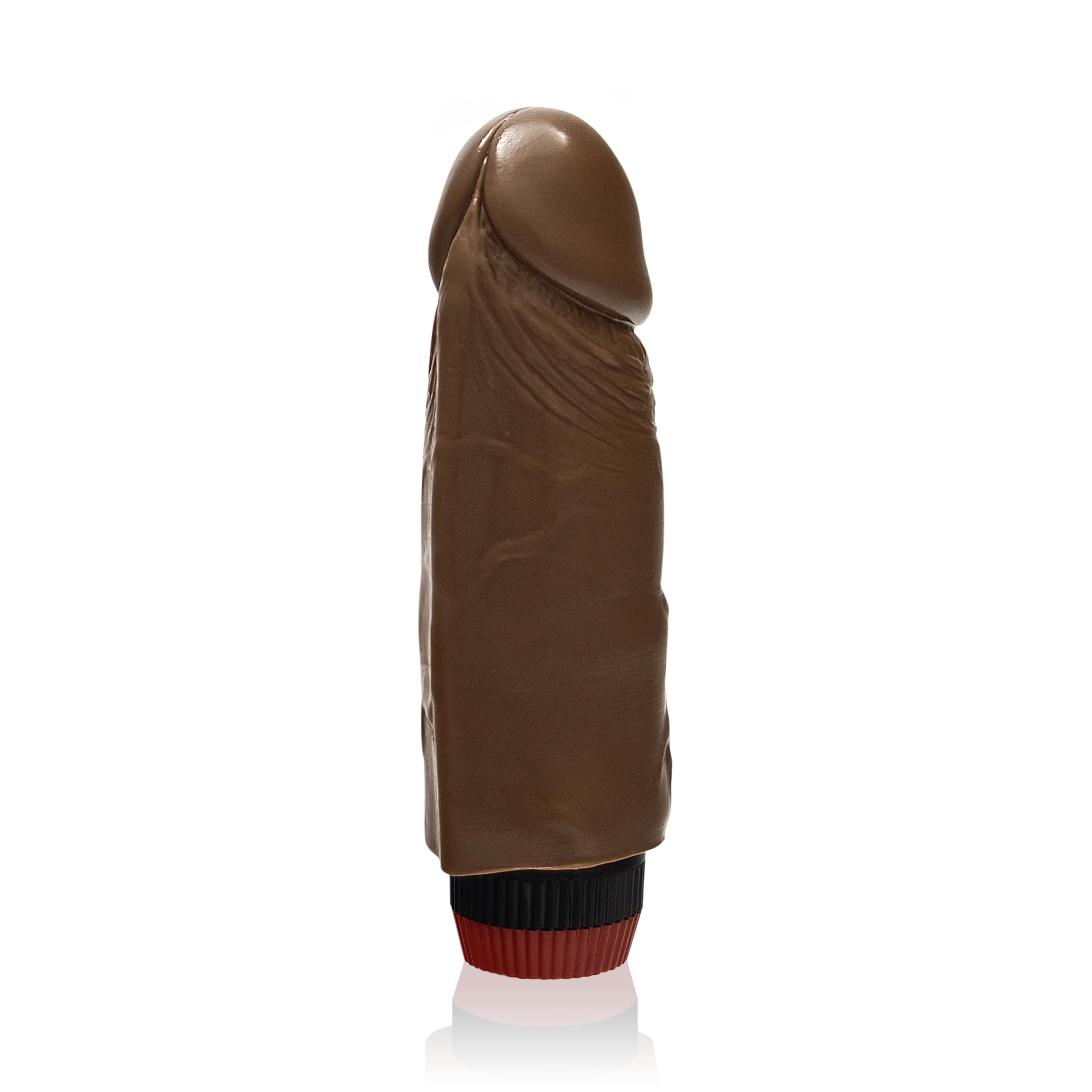 SI IGNITE Cock Dong with Vibration, Brown, 15 cm