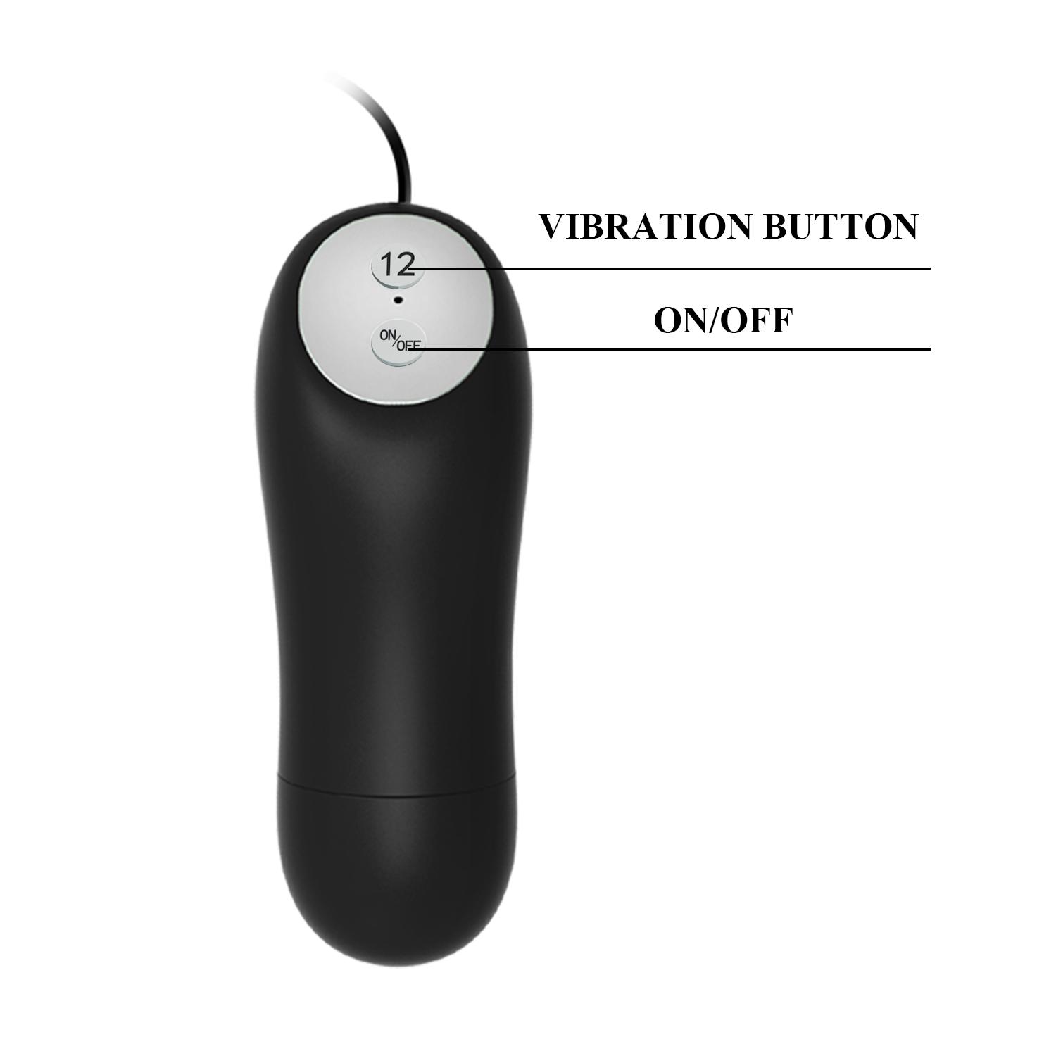 PRETTY LOVE - Special Anal Stimulation, Butt plug, 12 functions of vibration, 2 AAA batteries ':30mm   L:100mm