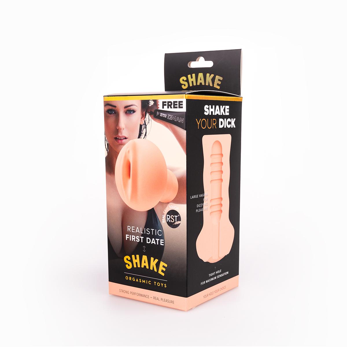 Shake First Date Masturbator, 16 cm, Flesh