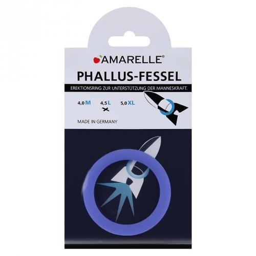 AMARELLE Phallus-Fessel, Latex Cockring, L, Blue, ¯ 45 mm