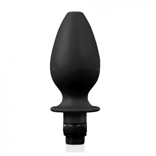 Hydro Blast Spraying Butt Plug, Douche Nozzle, Black, 10 cm