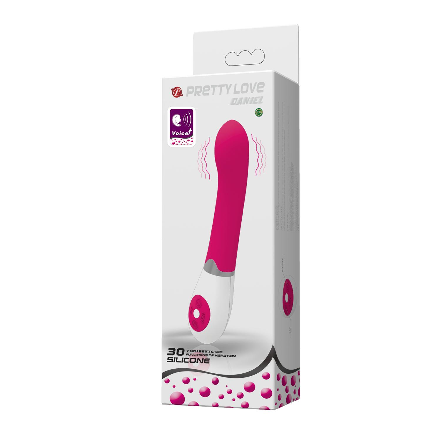 PRETTY LOVE - Daniel, Voice control, 30 functions of vibration, silicone, 2AAA batteries ':31mm   L:195mm