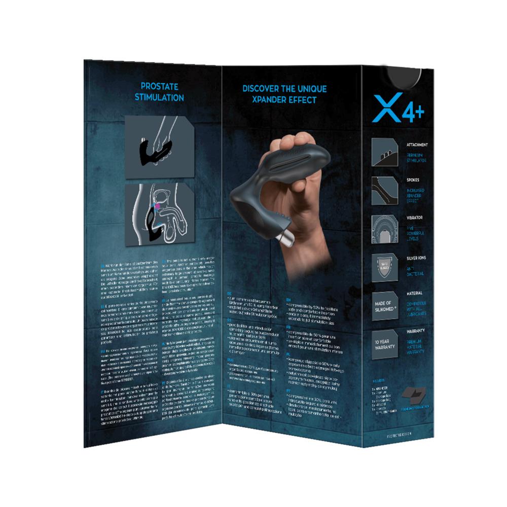 XPANDER X4+ PowerRocket, Prostate Stimulator, Black, Medium