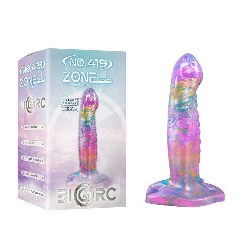 No. 419 Zone Series Liquid Silicone Plug, Big Orc, 10.3 in / 26,2cm, multicolor