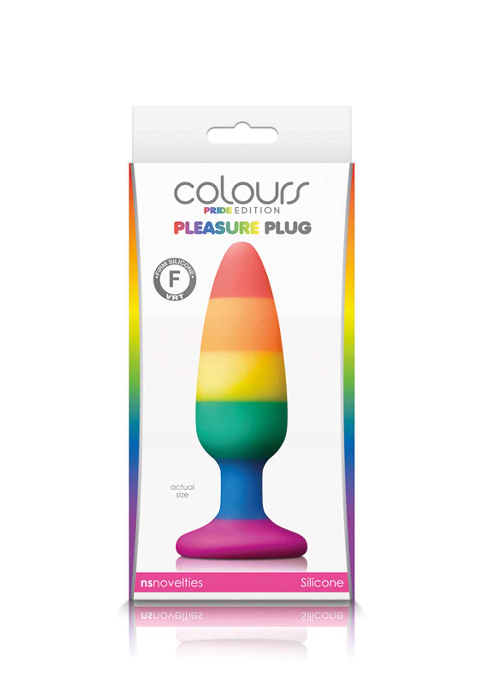 Pride Edition Pleasure Plug Rainbow Medium, Multicolor