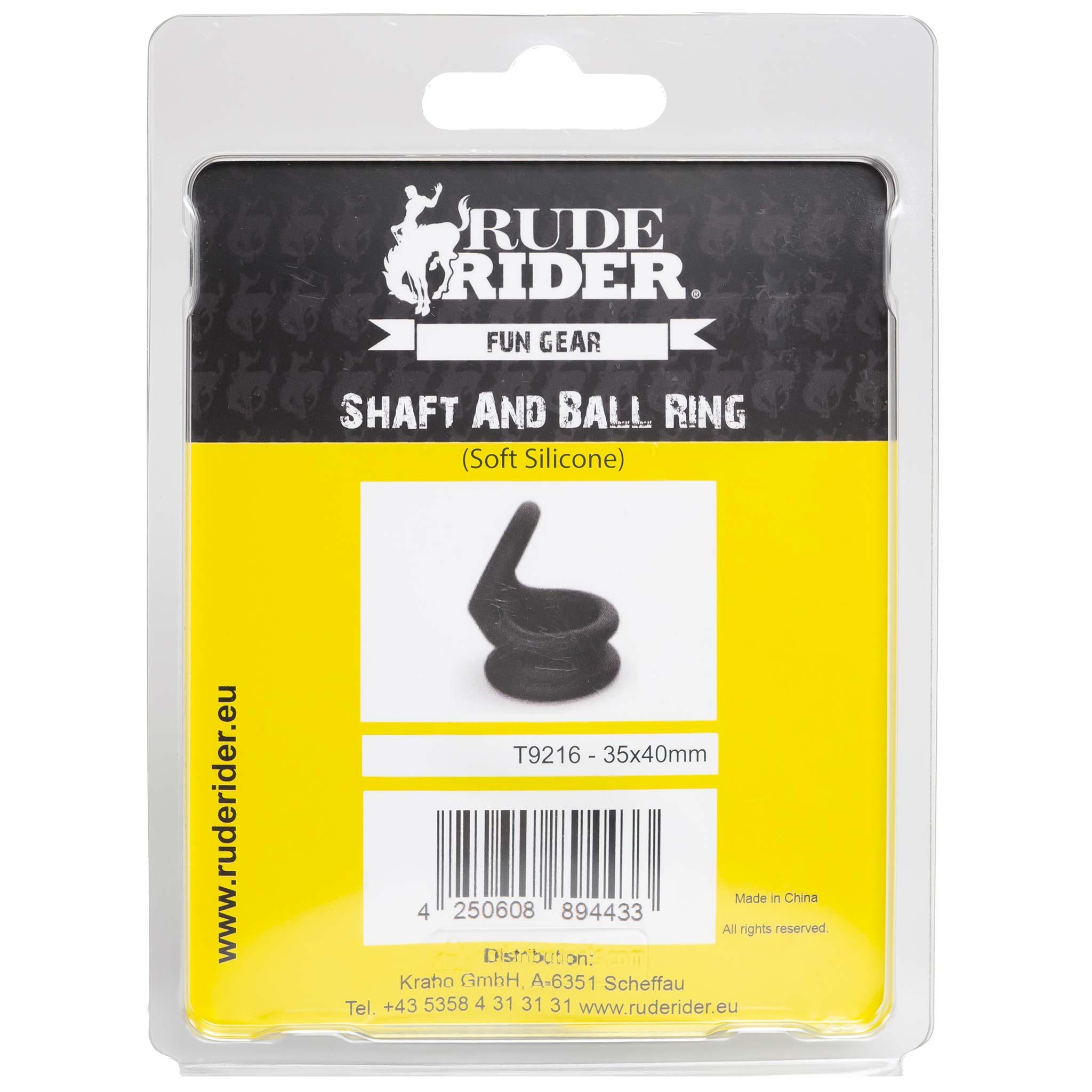 Rude Rider Shaft and Ball Ring, 35x40mm, Black Rude Rider Shaft and Ball Ring, 35x40mm, Black