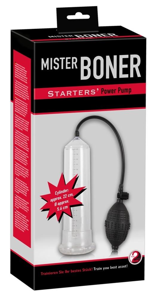 You2Toys Mister Boner Starters Power Pump, Plastic, Clear, 22 cm