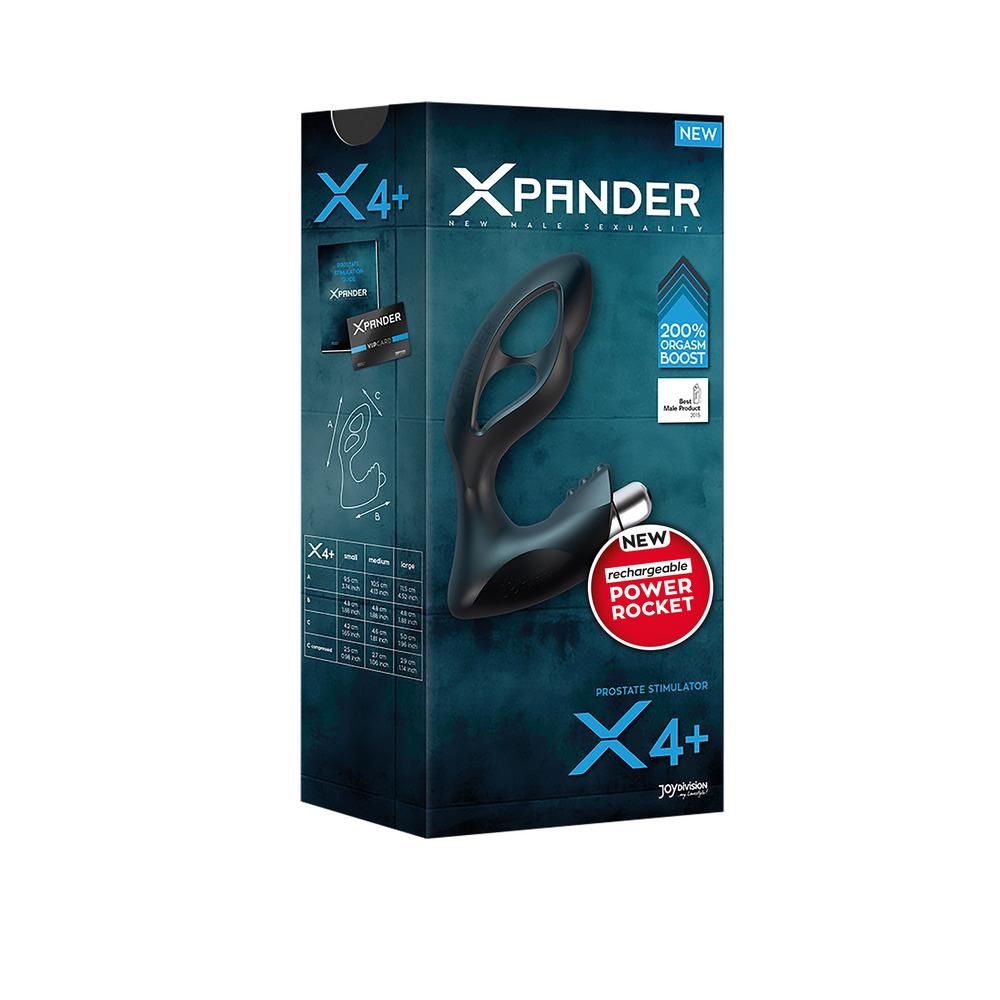 XPANDER X4+ PowerRocket, Prostate Stimulator, Black, Small