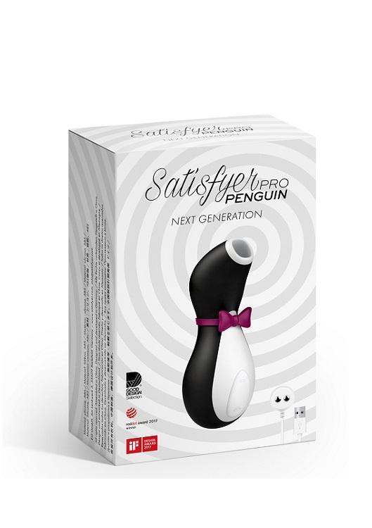 Satisfyer Pro Penguin Masturbator, Black/White, 11 cm