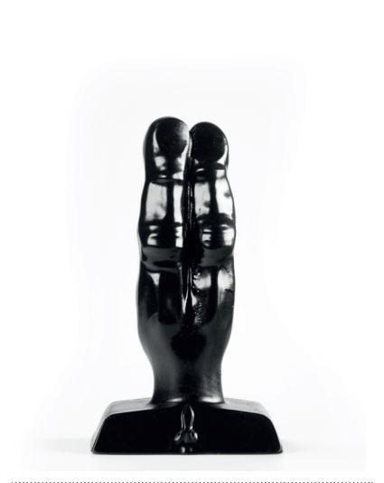 ZIZI XXX Double Finger Fuck Butt Plug, 10 cm, Black