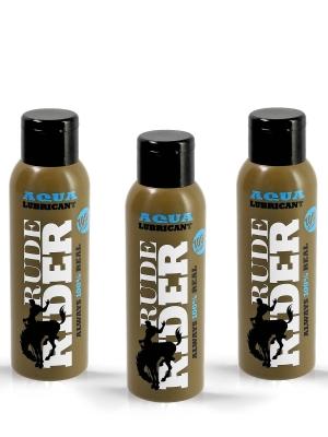 Rude Rider Aqua Lubricant, Water Based, 3x100ml (3,4 fl.oz.)