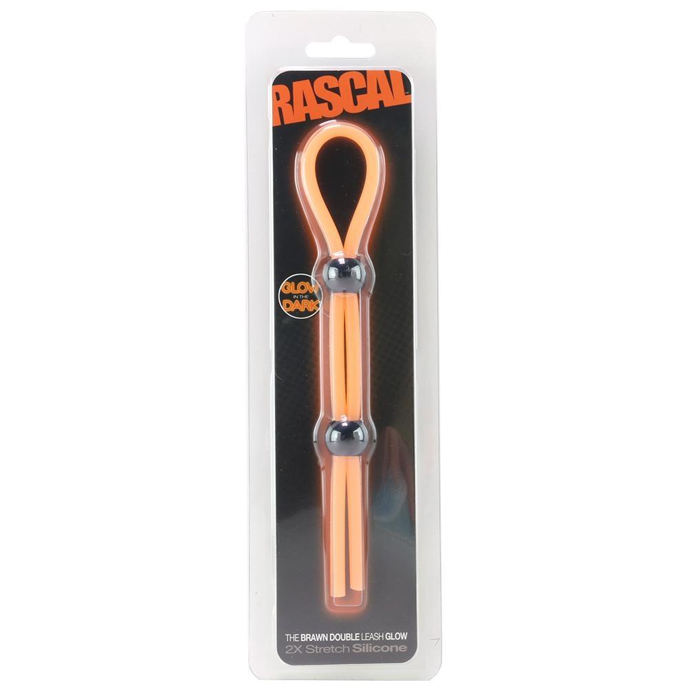 Rascal, The Brawn Double Leash Glow, Cockring, Orange, OS