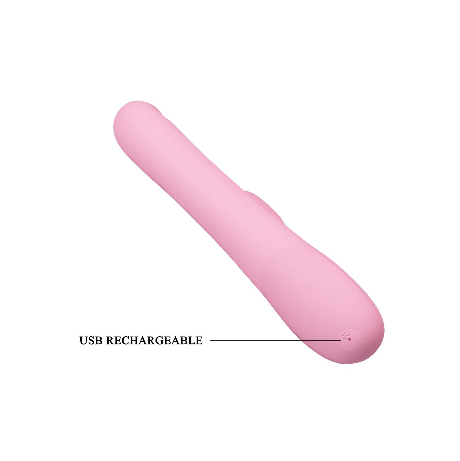 PRETTY LOVE - Truman, 12 functions of vibration, 4 functions of wavy rotation, silicone, USB rechargeable ': 37 mm        L: 238 mm