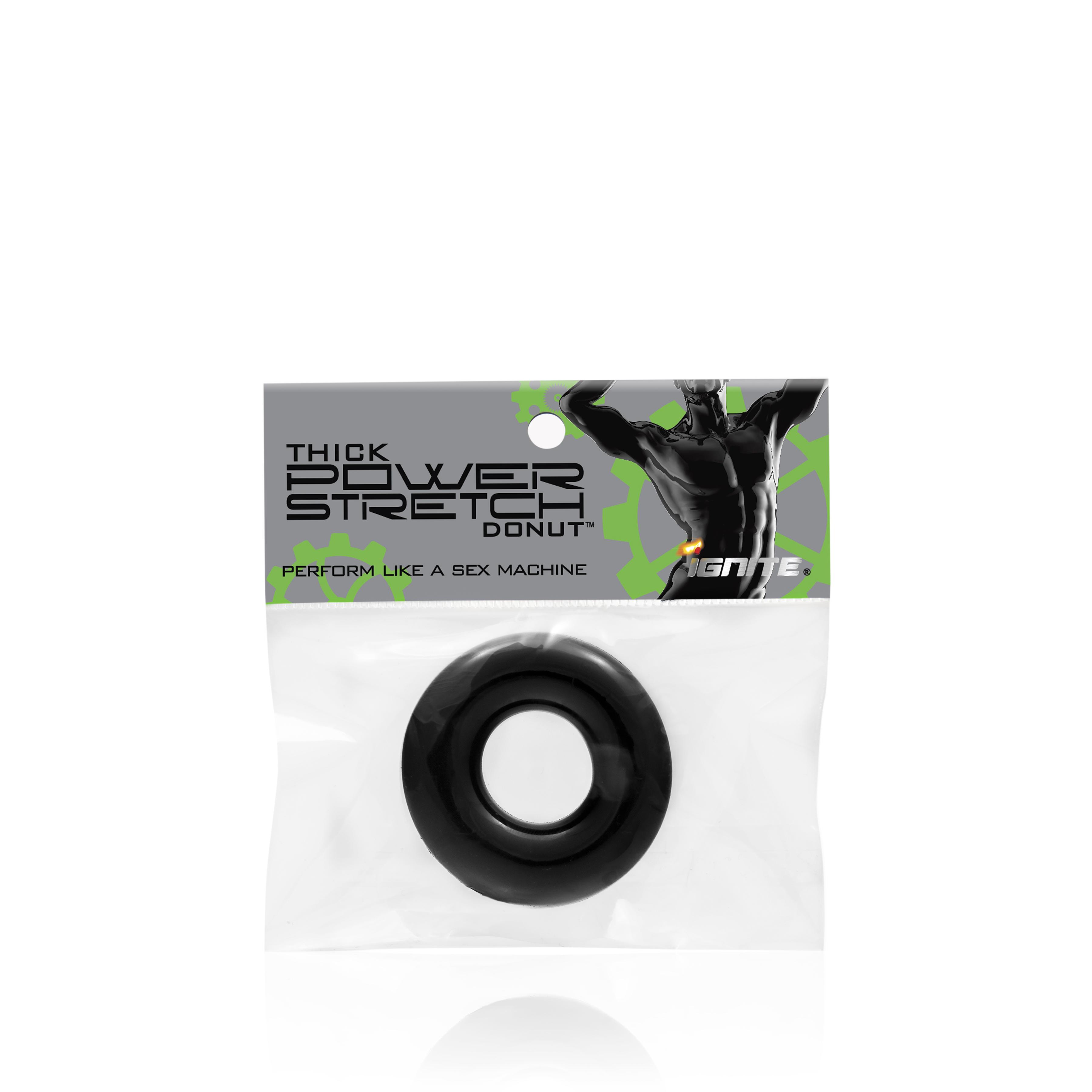 SI IGNITE Thick Power Stretch Donut, Cockring, Black