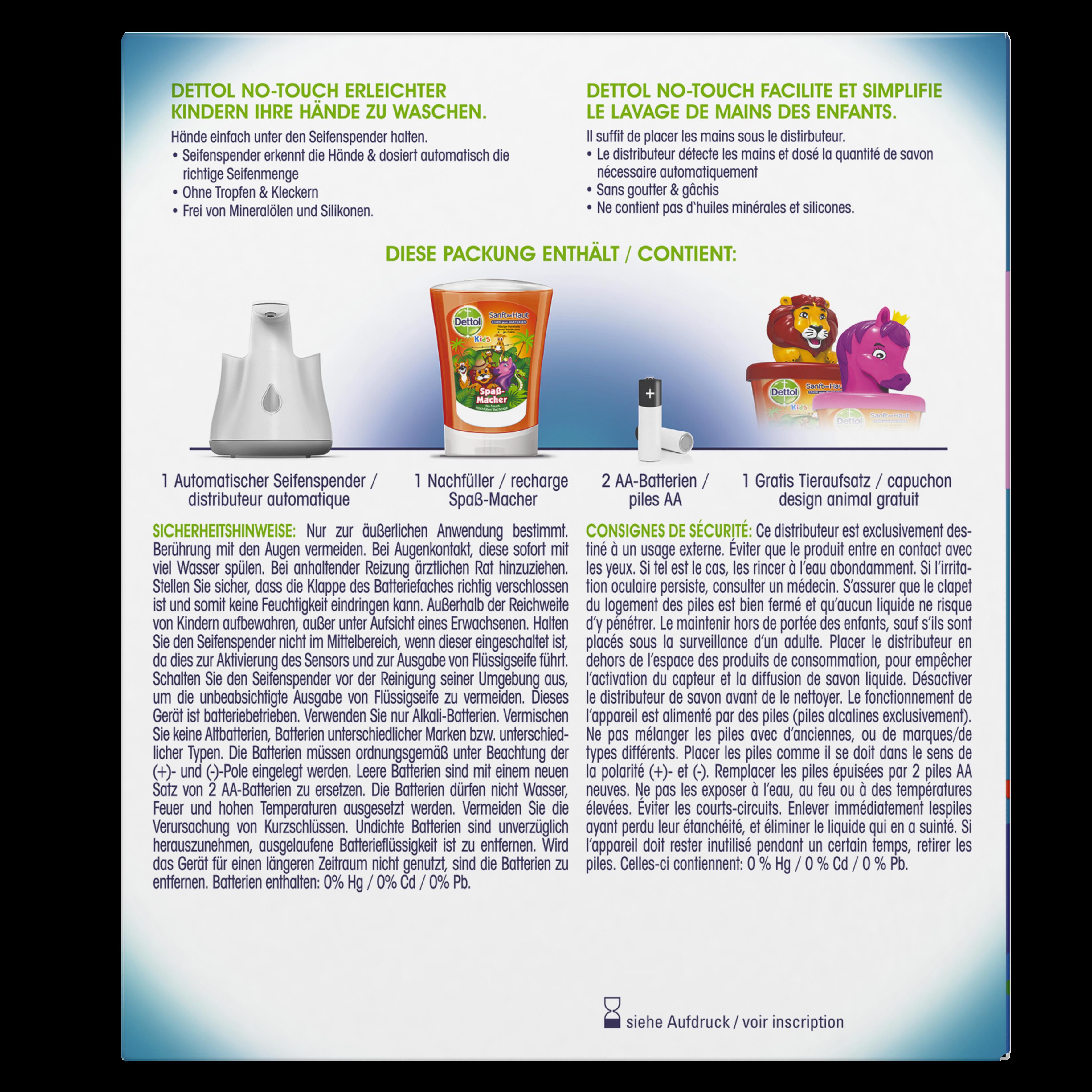 Dettol No-Touch Starterset Kids - mit Tieraufsatz