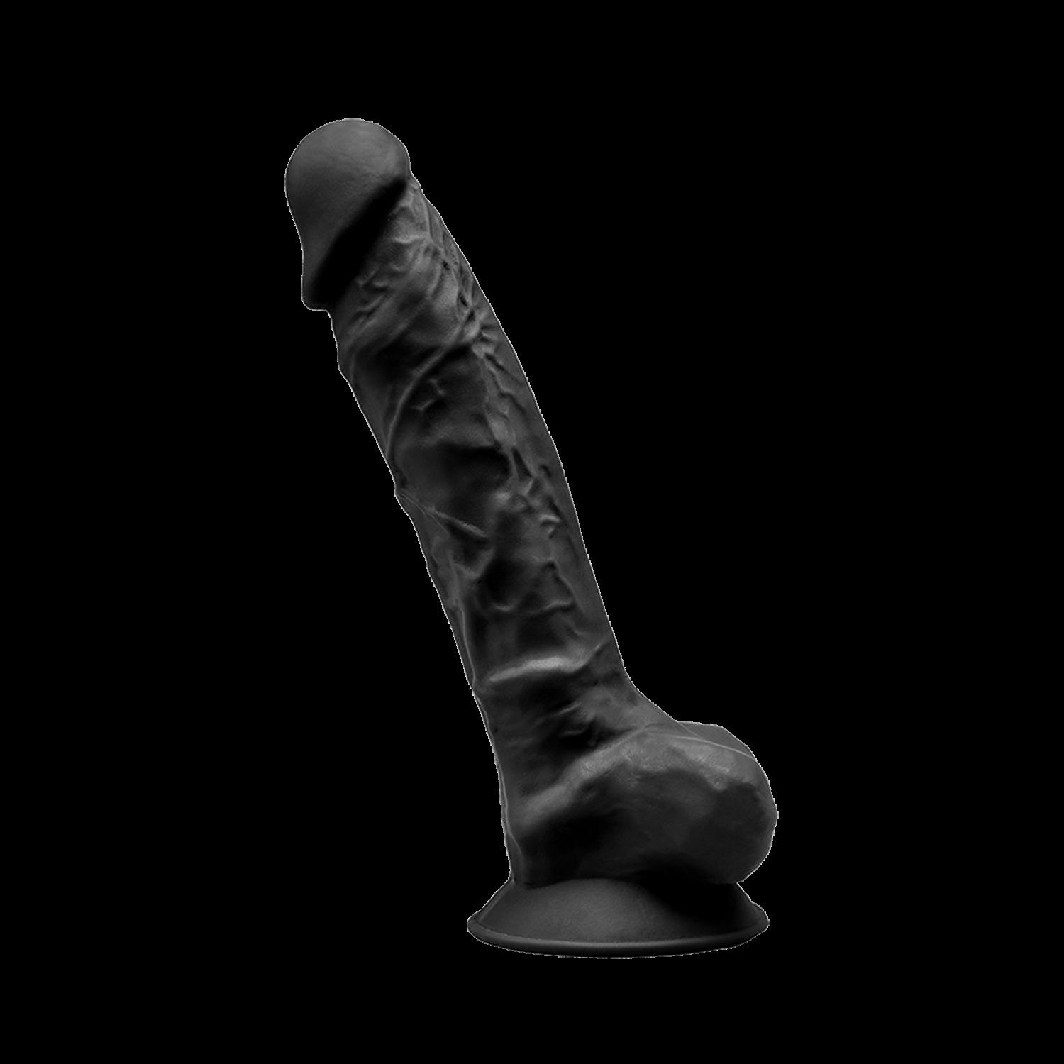 SILEXD Premium Silicone Dildo Model 1, 23 cm, Black