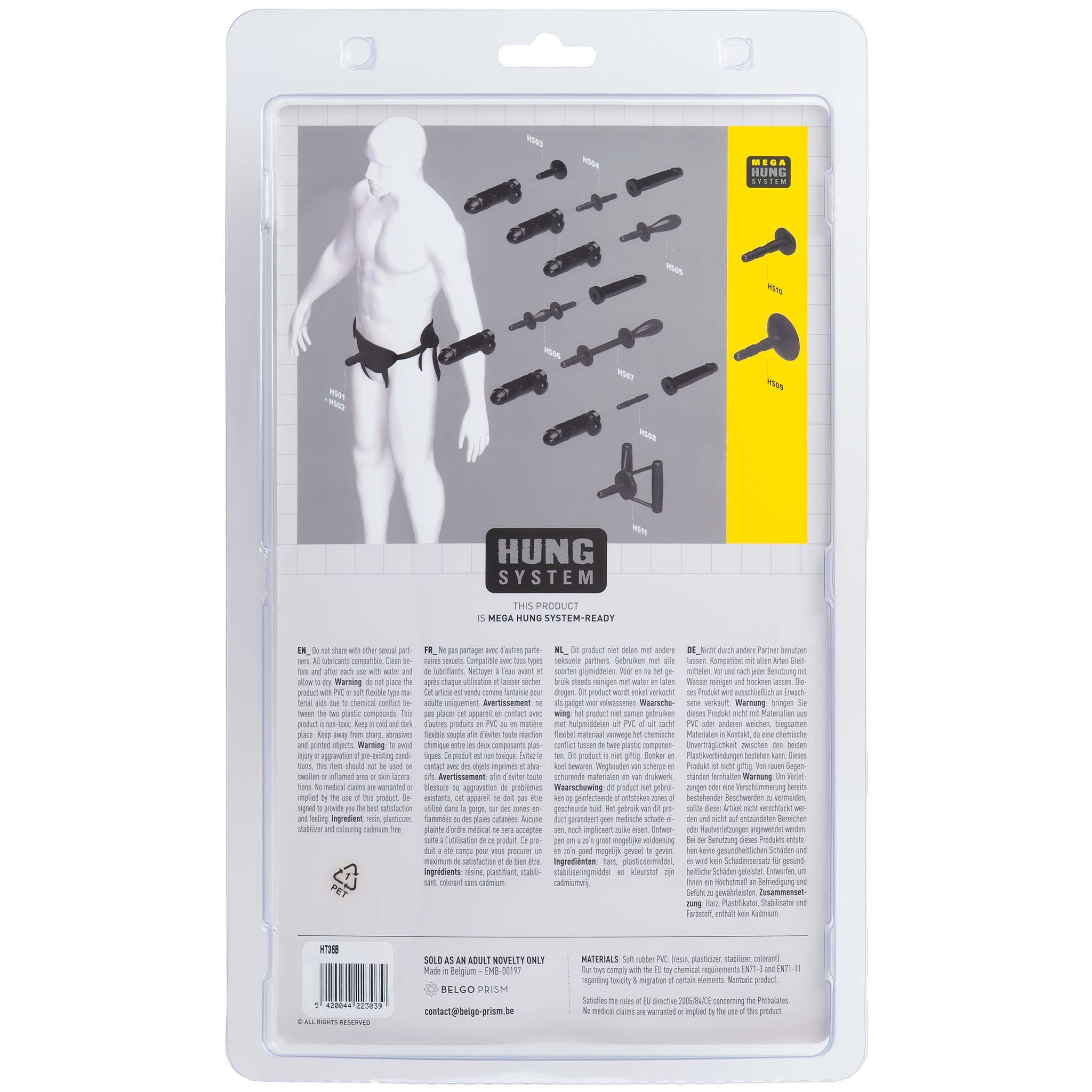 Hung System Dildo Co-Co, 18,5 cm, Black Hung System Dildo Co-Co, 18,5 cm, Black