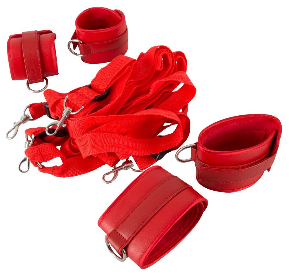 Bad Kitty Bed Restraint Set, red