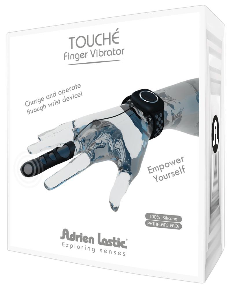 Adrien Lastic Touch Finger Vibrator, 17cm, Black