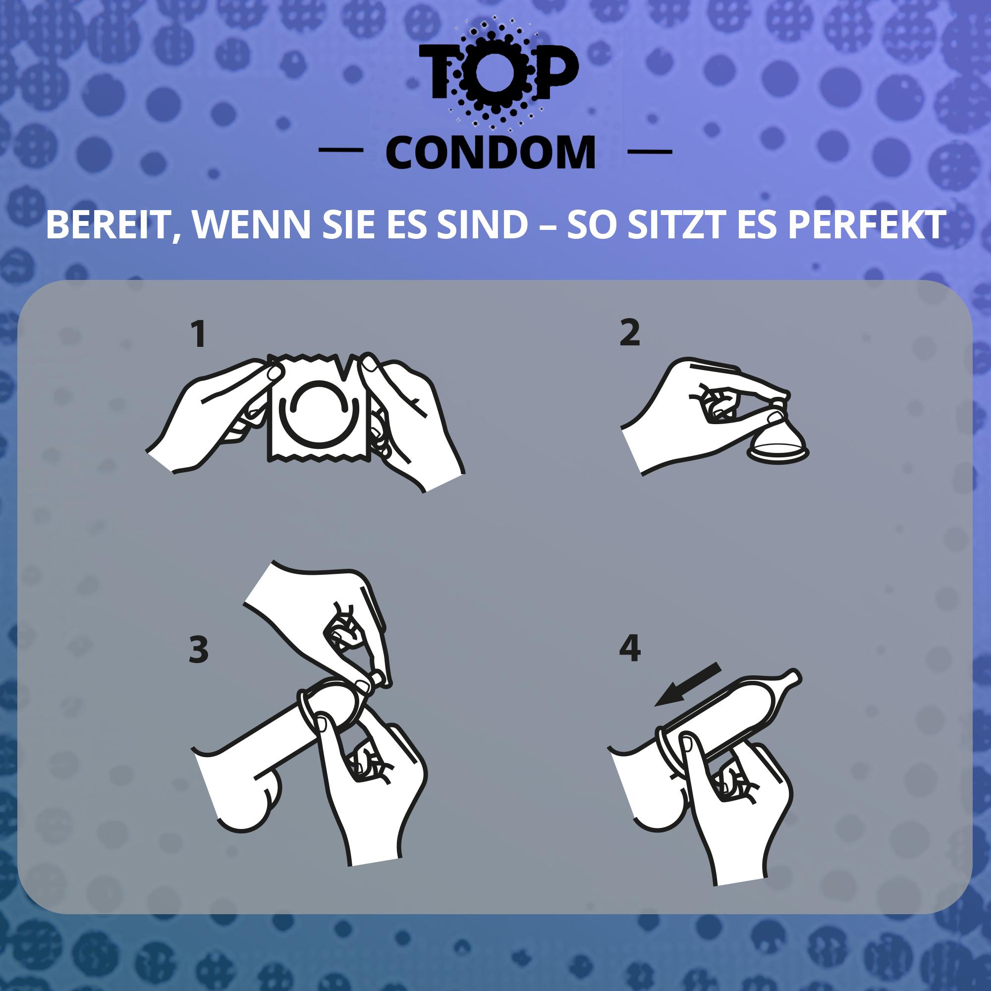 TOP Condoms Extra Wet: Azur Dream - Extra Wet, Packs of 12