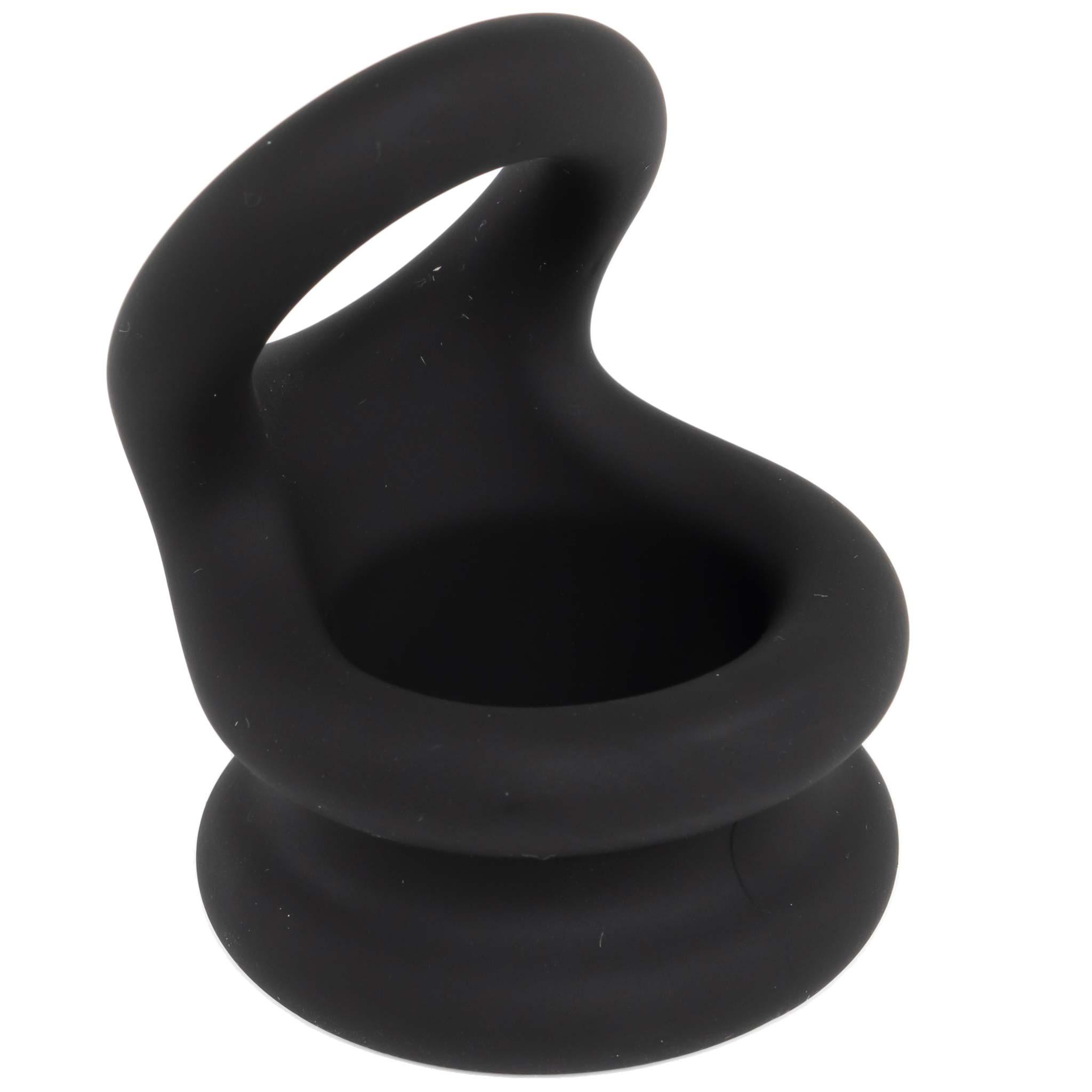 RudeRider Shaft and Ball Ring Thick Small, Ball Stretcher, Black