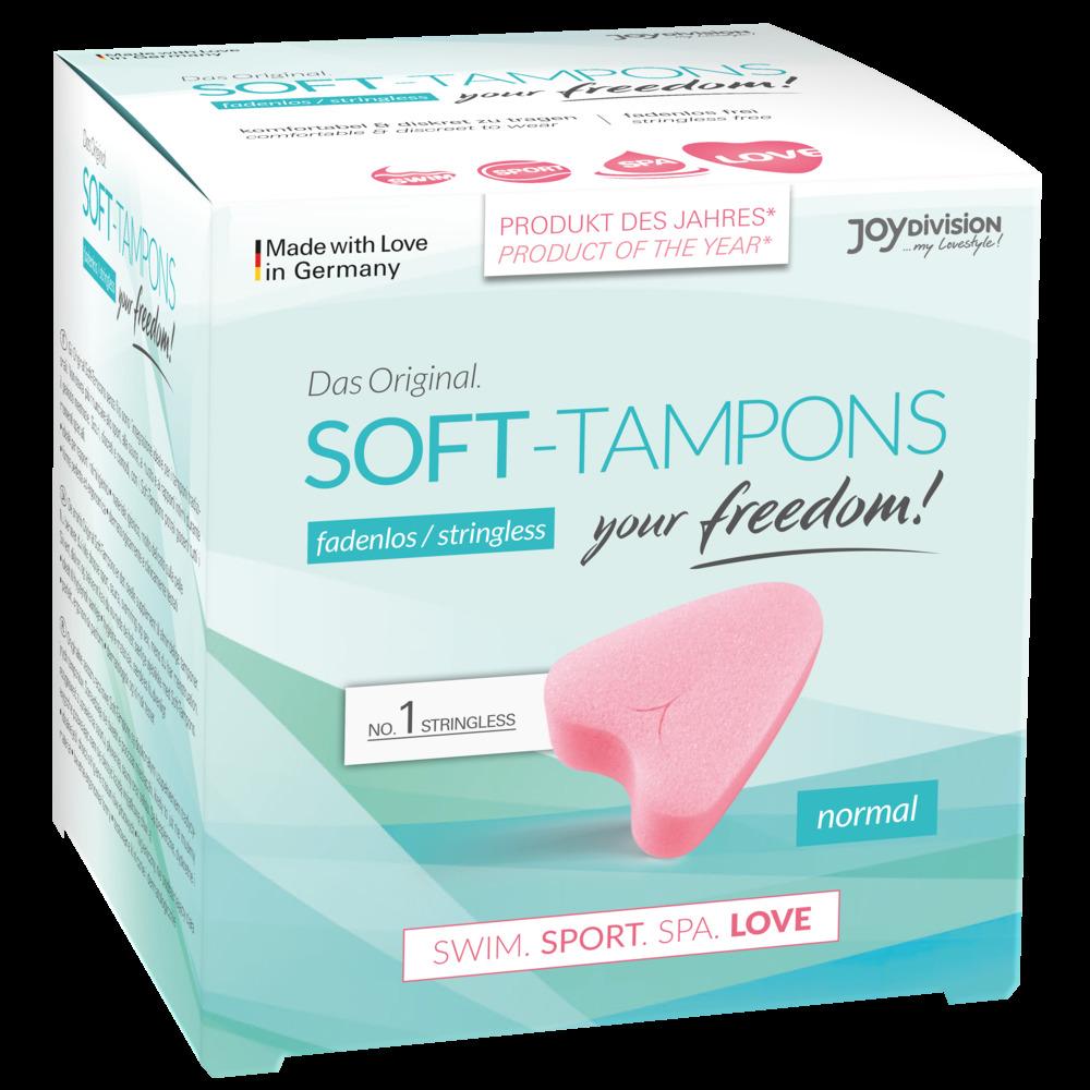 JoyDivision Soft-Tampons Stringless, Heart Shape Normal, 3 pcs JoyDivision Soft-Tampons Stringless, Heart Shape Normal, 3 pcs