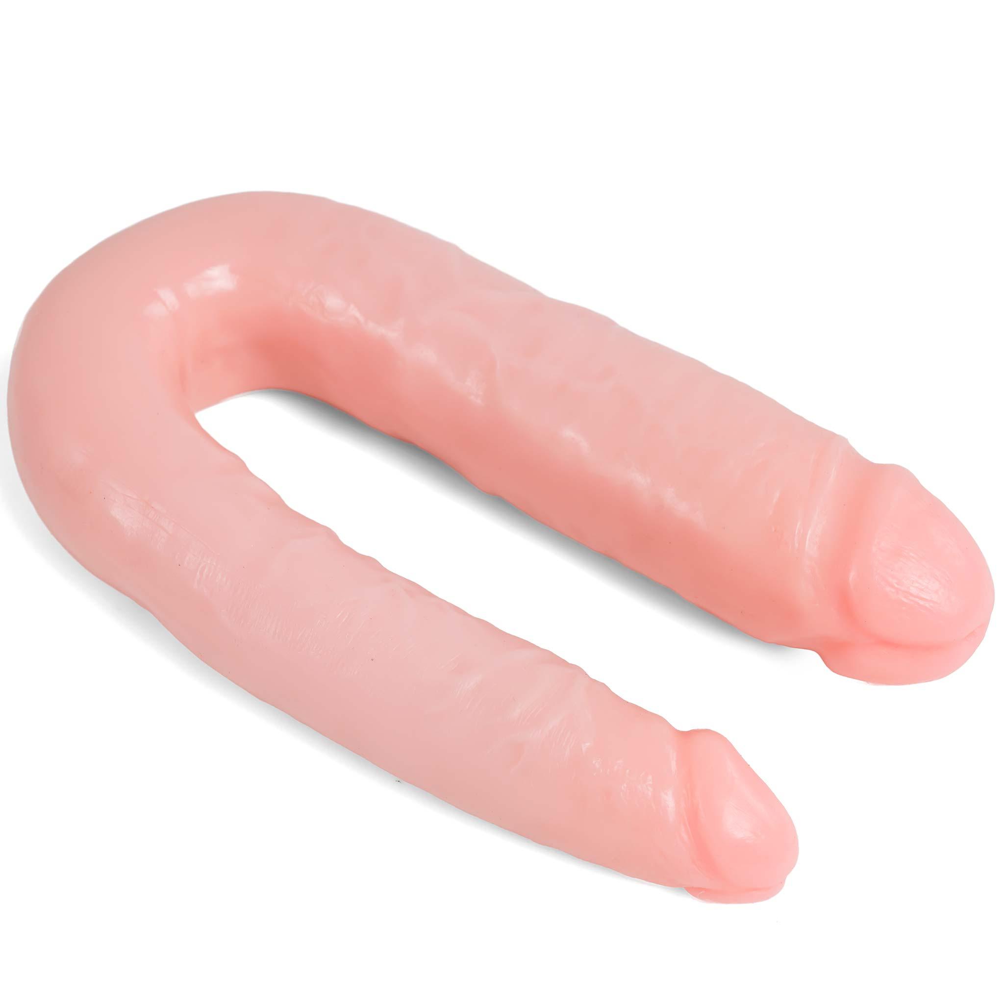 KING COCK U-Shaped Large Double Trouble, 44,4 cm, Flesh