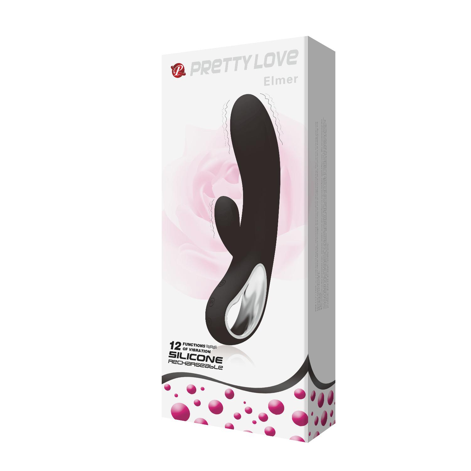 PRETTY LOVE - Elmer, 12 functions of vibration, double motors, USB rechargeable,waterproof,silicone ':35mm L:200mm PRETTY LOVE - Elmer, 12 functions of vibration, double motors, USB rechargeable,waterproof,silicone ':35mm L:200mm