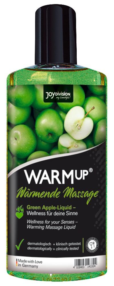 JoyDivision WarmUp Warming Massage, Green Apple Liquid, 150 ml 