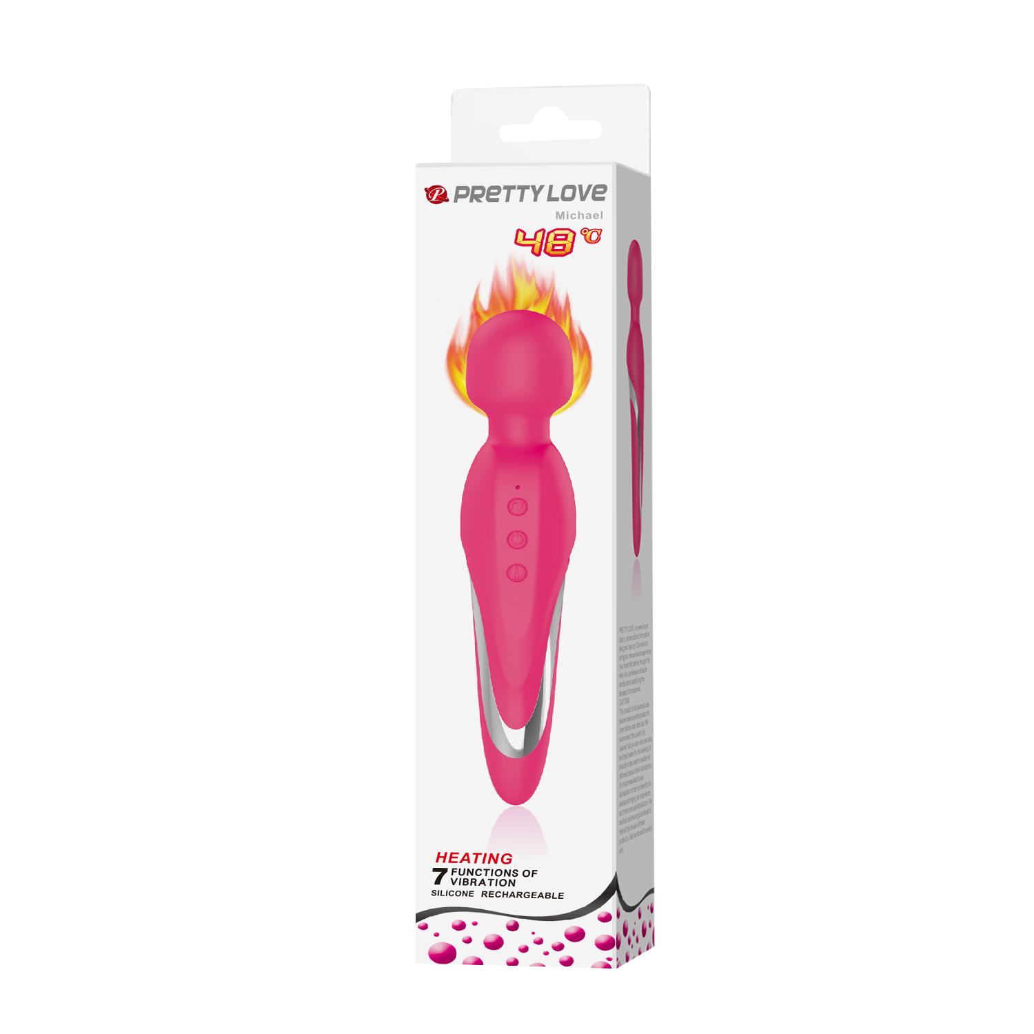 PRETTY LOVE - Michael, Heating up to 48 ', Super powerful body wand massager, 7 functions of vibration, 5 levels of speed adjustment, silicone, rechargeable ':210mm L:45mm PRETTY LOVE - Michael, Heating up to 48 ', Super powerful body wand massager, 7 functions of vibration, 5 levels of speed adjustment, silicone, rechargeable ':210mm L:45mm