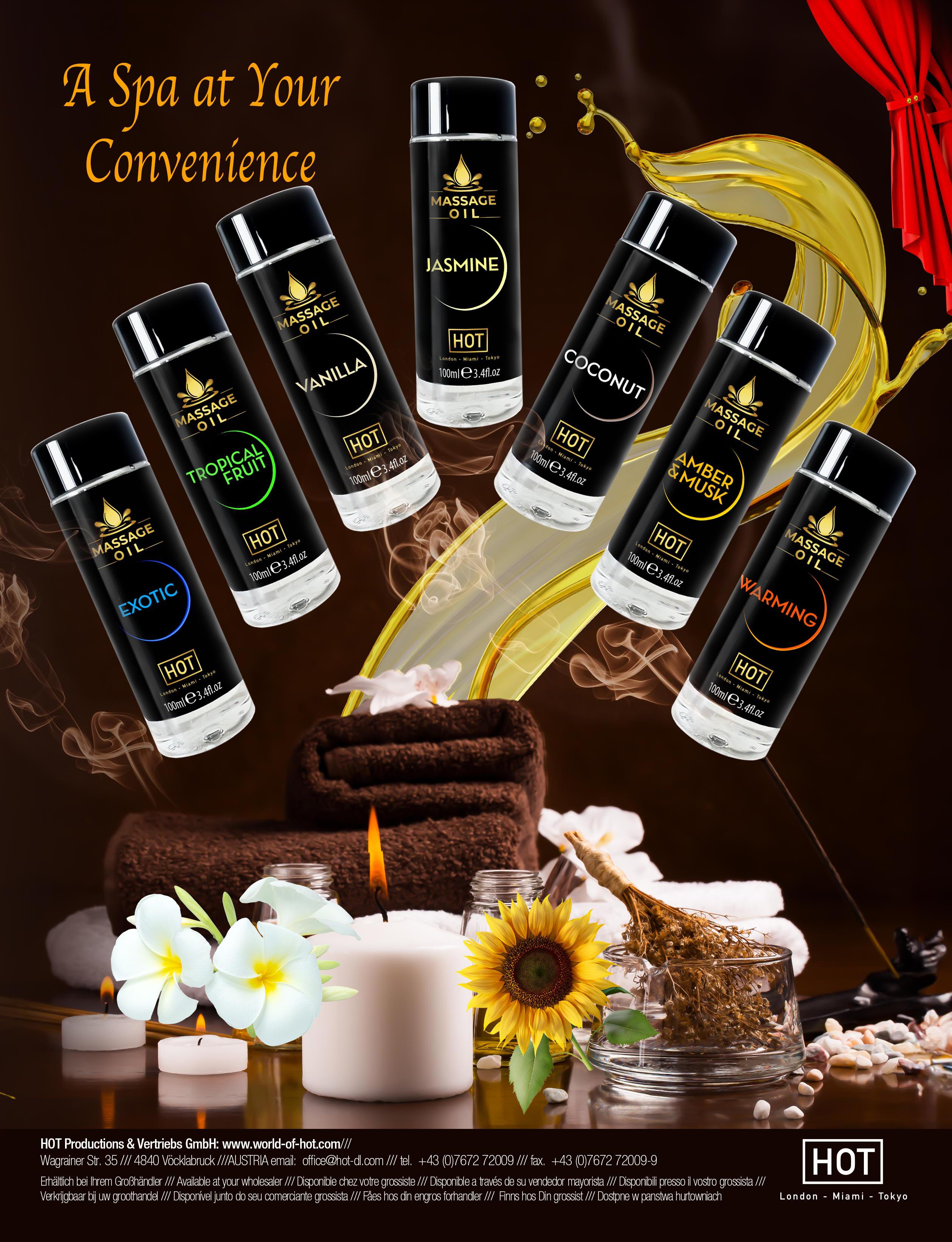 HOT MASSAGEOIL vanilla, 100ml/3.4fl.oz