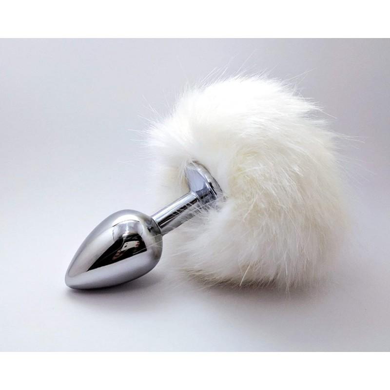 Bunny Tail Butt Plug - Small - White