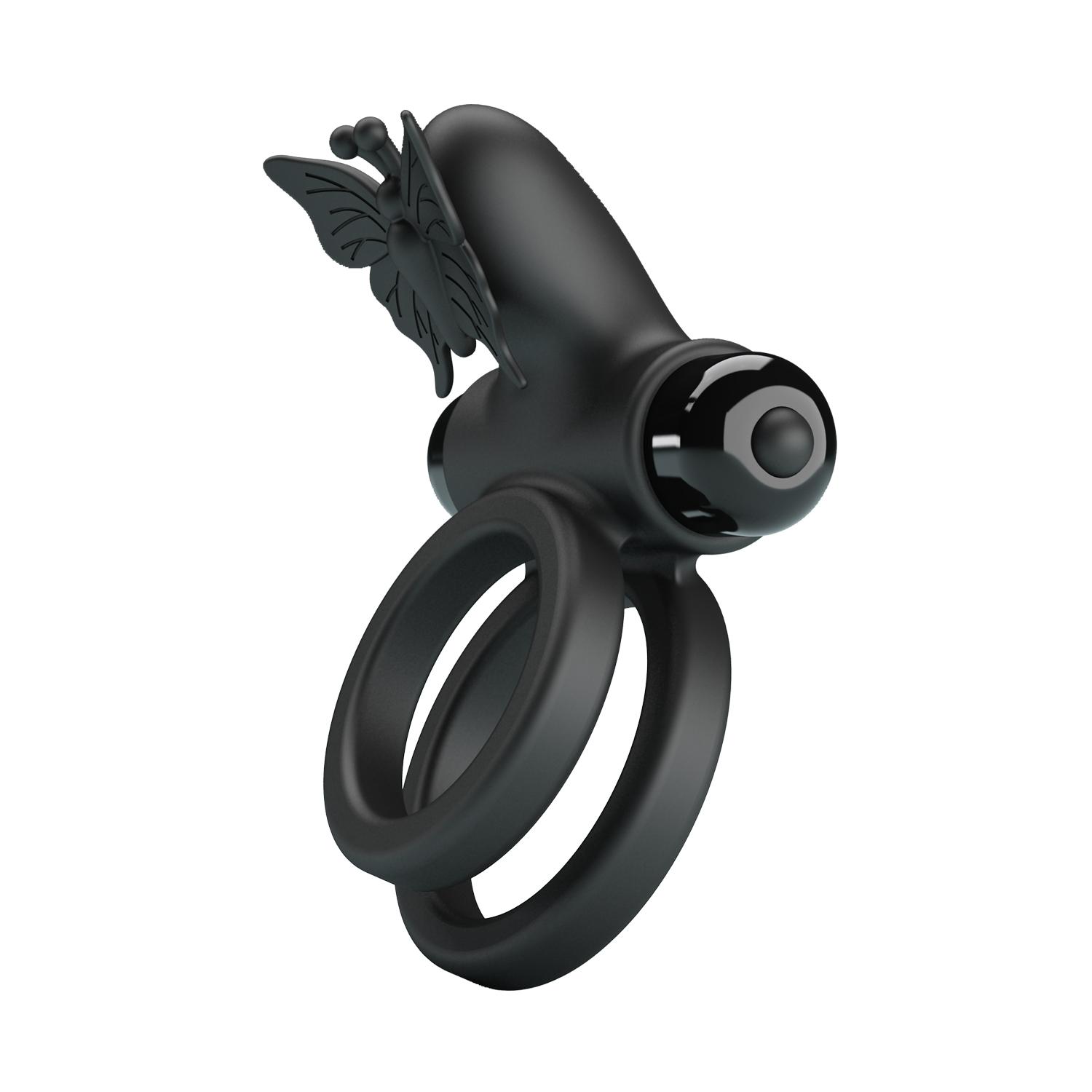 PRETTY LOVE - Passionate Ring Ix, Silicone, 10 functinos of vibration, 1AAA battery. 38-86
