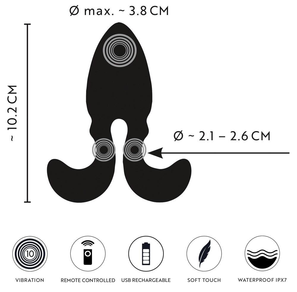 RC Vibrating Butt Plug with Flexible Arm