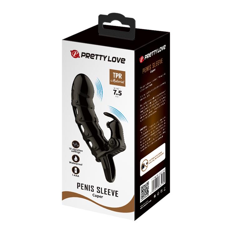PRETTY LOVE - Cuper, 10 functions of settings,TPR material,1 AAA battery,waterproof. L:192mm ':42mm PRETTY LOVE - Cuper, 10 functions of settings,TPR material,1 AAA battery,waterproof. L:192mm ':42mm