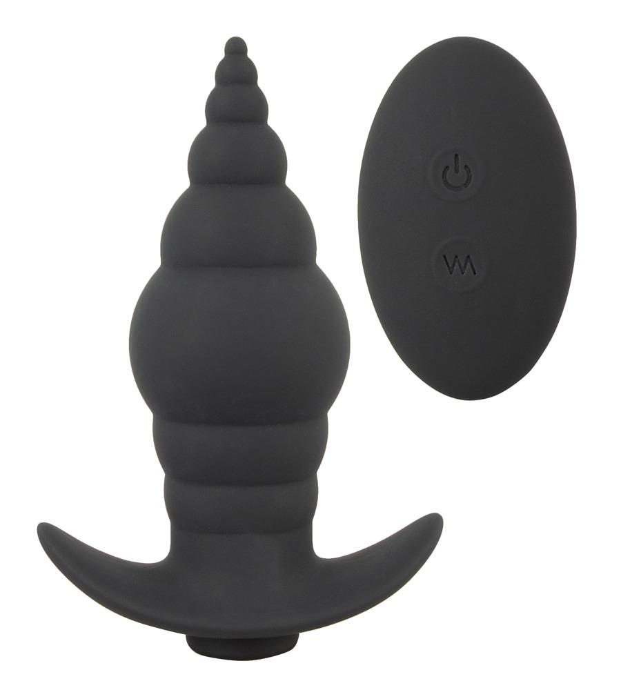 Black Velvets RC butt plug, Black, 9,6 cm