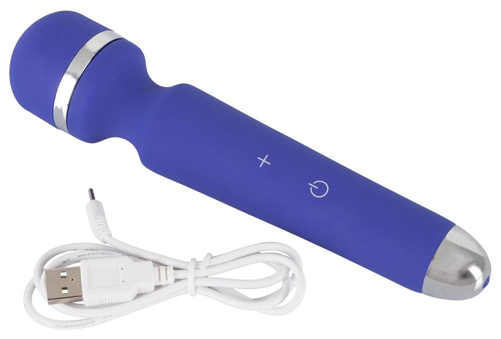 Sweet Smile Rechargeable Wand, Blue, 20 cm