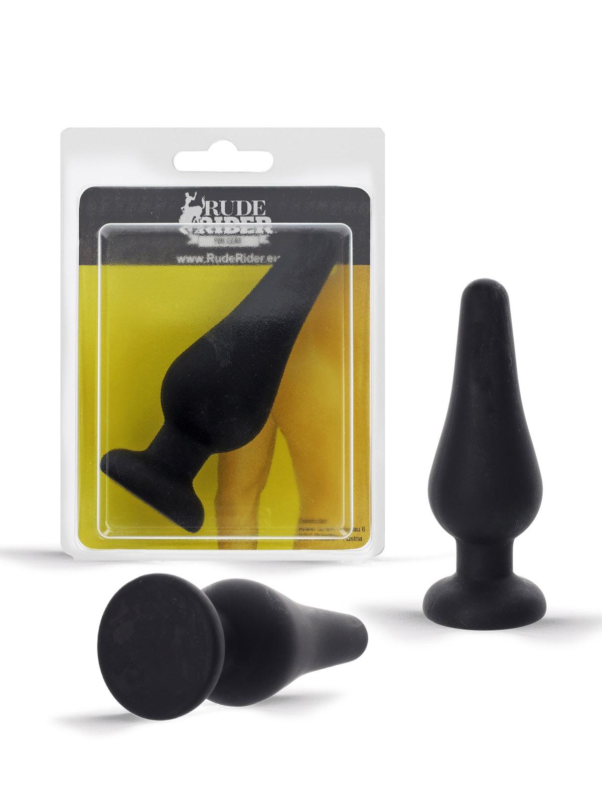 RudeRider Silicone Anal Plug Black RudeRider Silicone Anal Plug Black