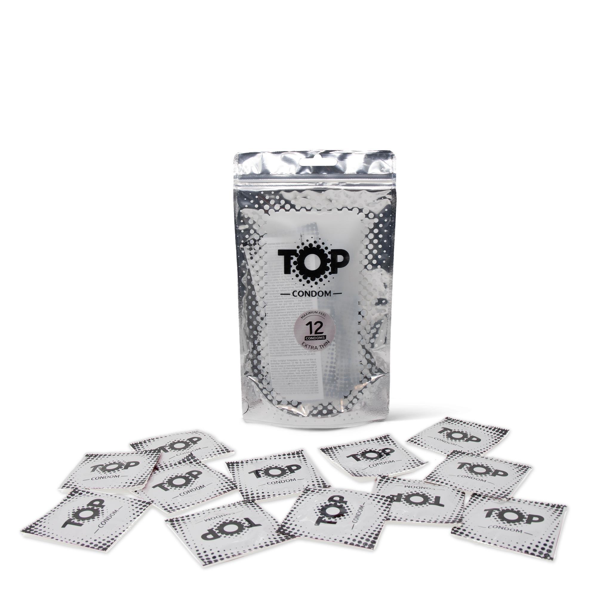 TOP Condoms Ultimate Thin: Maximum Feel - Extra Thin, Packs of 12