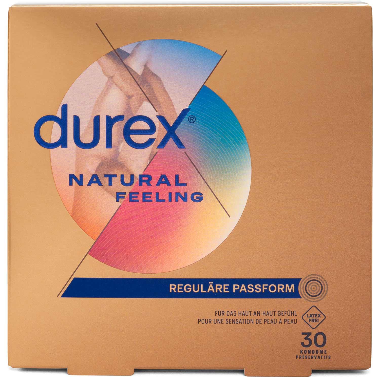 Durex Natural Feeling Condoms 30 pcs, Latex Free, with Reservoir, Ø 56mm, 200mm