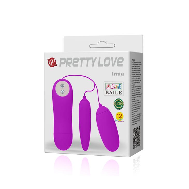 PRETTY LOVE - Irma, 12-functions of vibration, silicone , 2AAA batteries ':27/20mm L:60/70mm PRETTY LOVE - Irma, 12-functions of vibration, silicone , 2AAA batteries ':27/20mm L:60/70mm