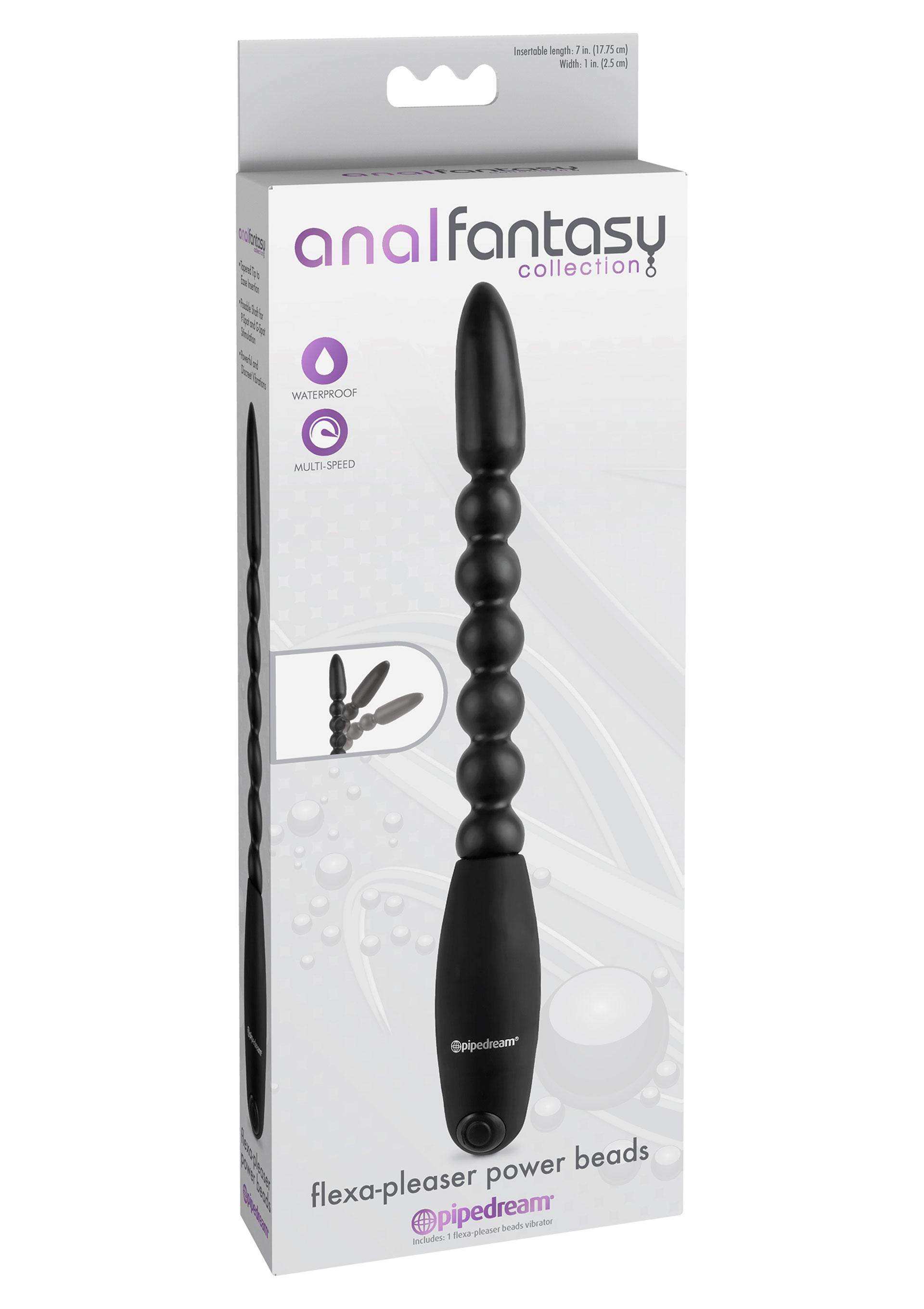 AnalFantasy Flexa-Pleaser Power Beads, Vibrator, 26,5 cm, Black
