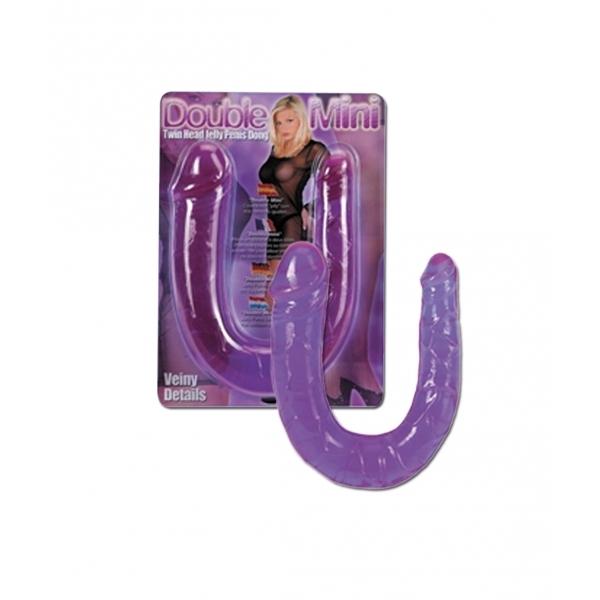 Seven Creations Double Mini Dong, Purple, 29 cm