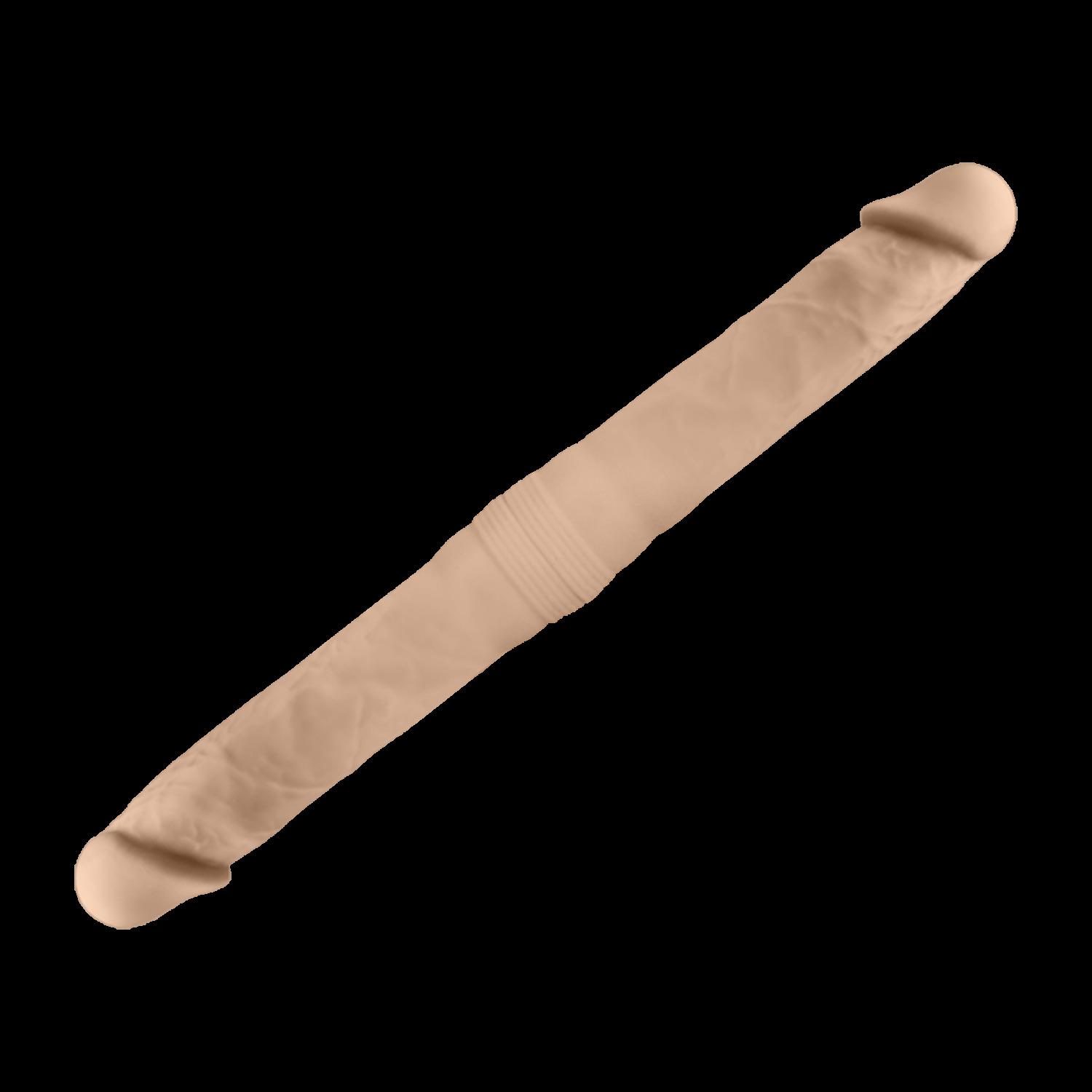 SILEXD Premium Silicone Model 1 Double Dong M, 42 cm, Light skin