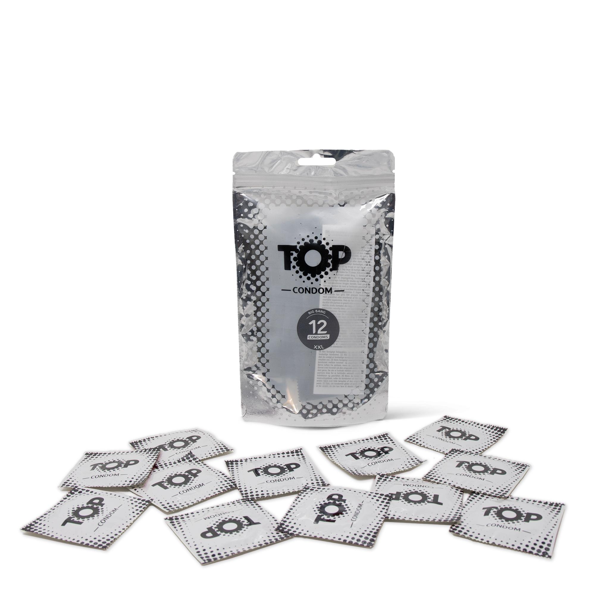 TOP Condoms XXL: Big Bang - XXL, Packs of 12
