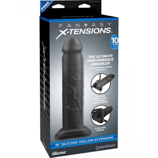 Fantasy X-Tensions Silicone Hollow Extension, 25.5 cm, Black
