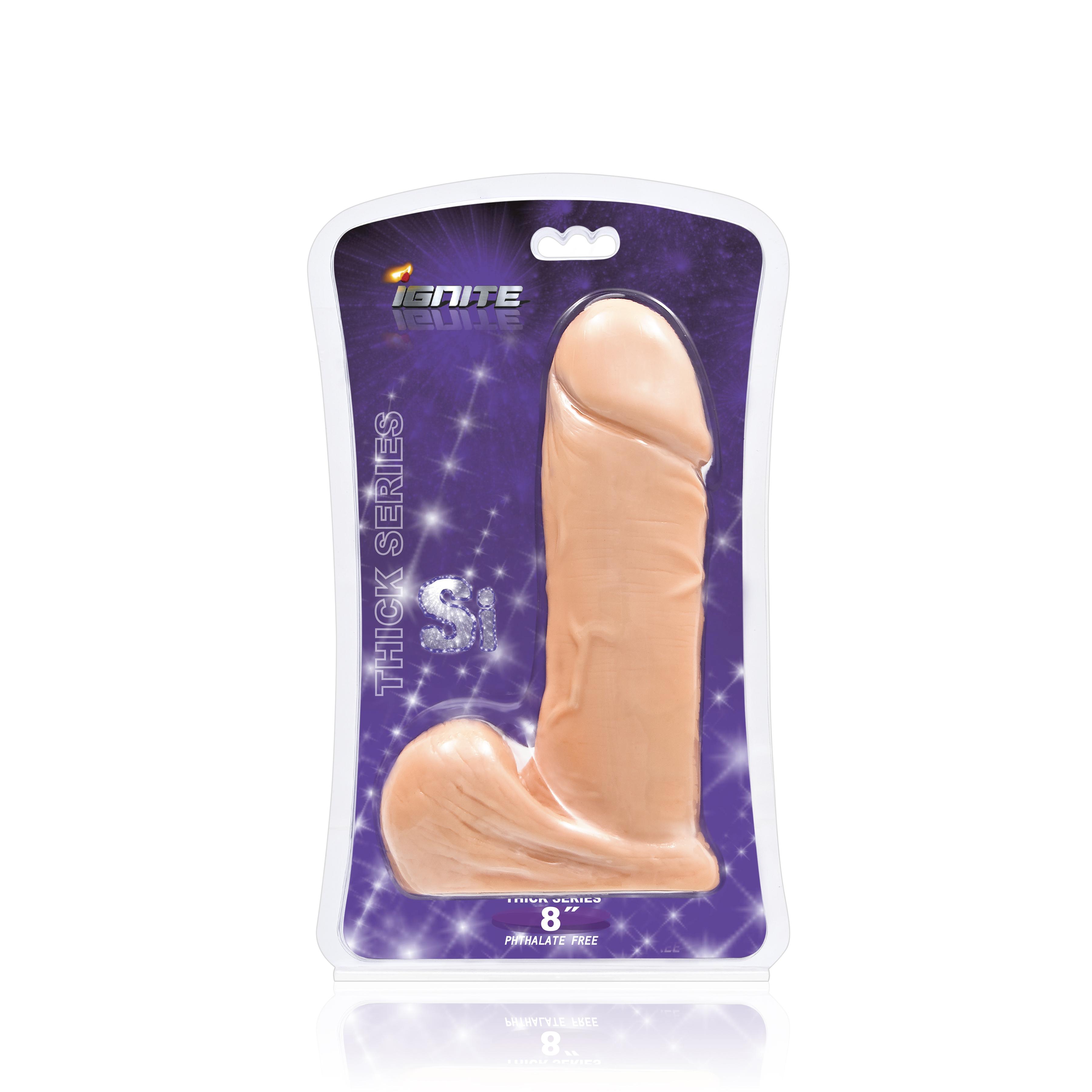 SI IGNITE Thick Cock with Balls, Flesh, 20 cm