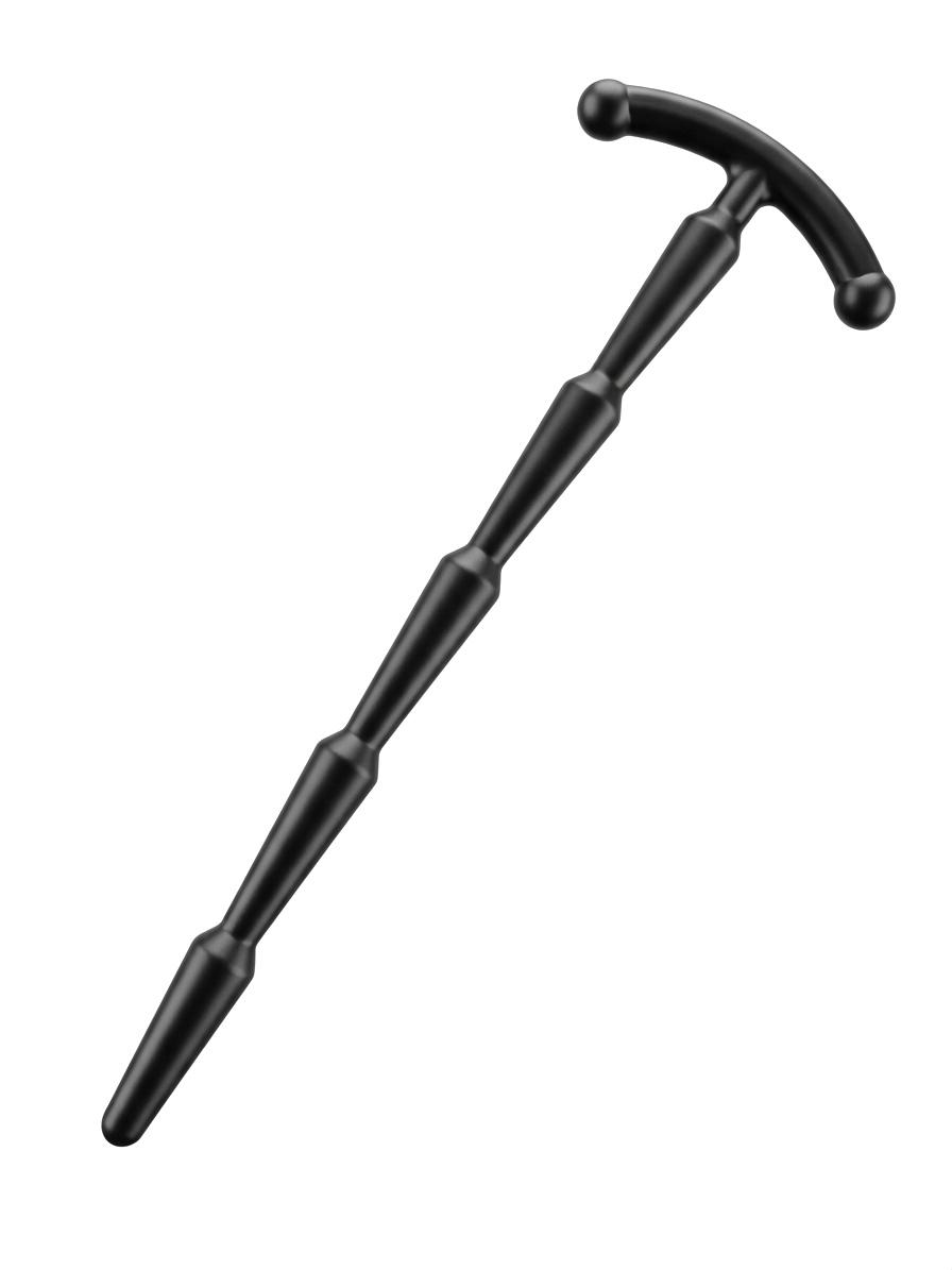 Silicone Ribbed Urethral Sounding Penis Plug, Large -11 cm	